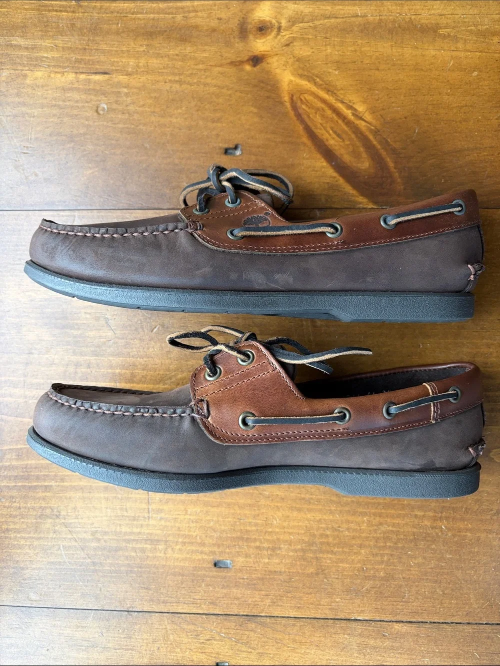 Timberland Soundview 2 Eye Chocolate Nubuck Boat Shoe Sz 9